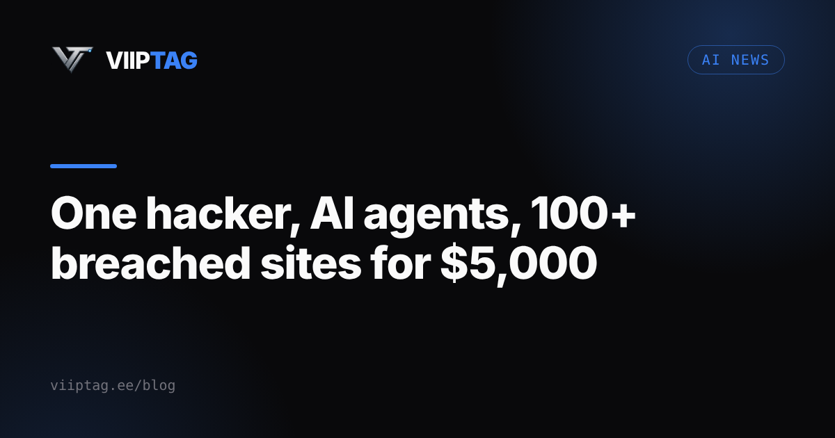 One hacker and AI agents: more than 100 breached sites for about $5,000