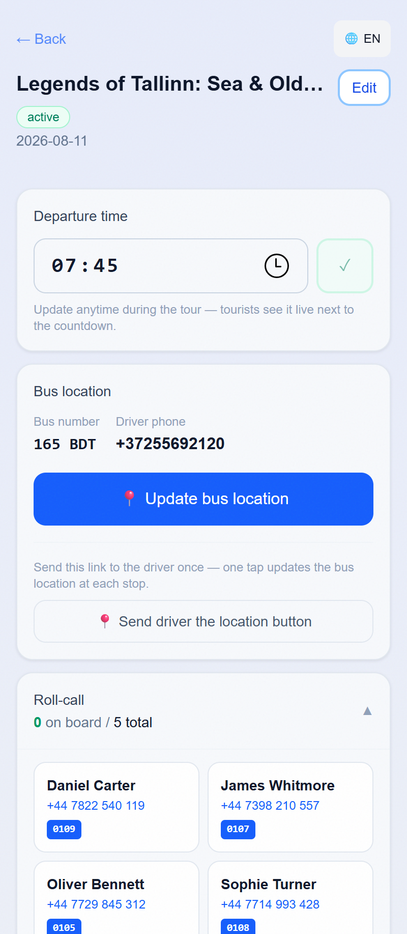 Guide dashboard